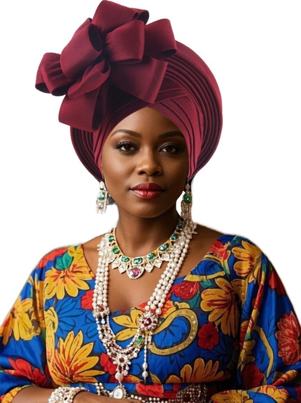 8852 Fashion Polyester African Headband - Stretchable Traditional Nigerian